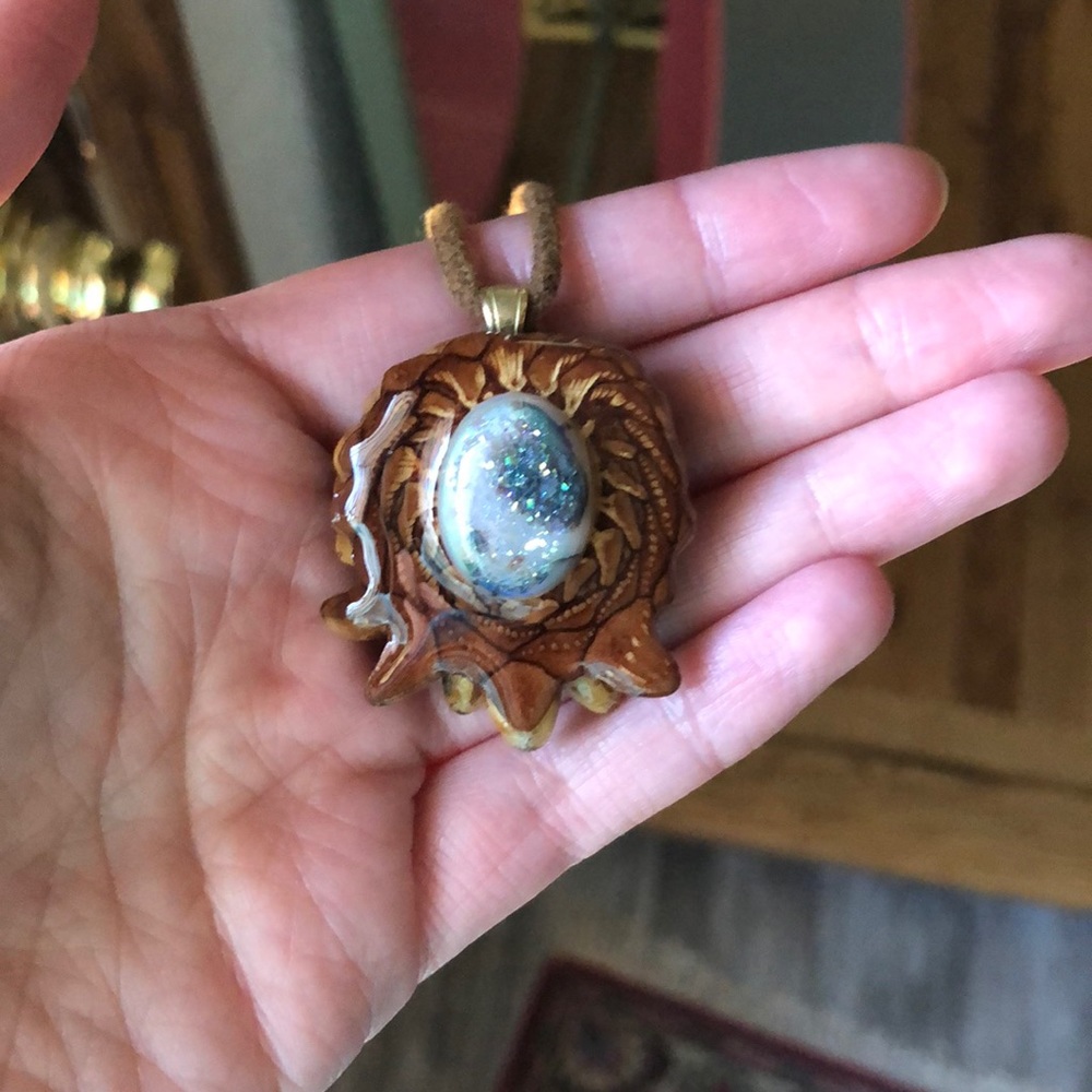 Third eye Pinecone Necklace